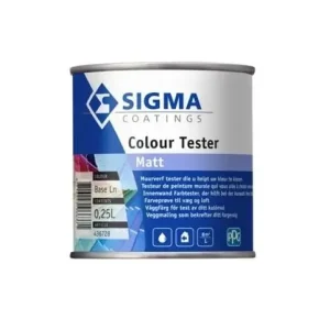 Sigma Colour Tester Matt | Matte Muurverf Kleurtester-250 ML - Wit Bestseller
