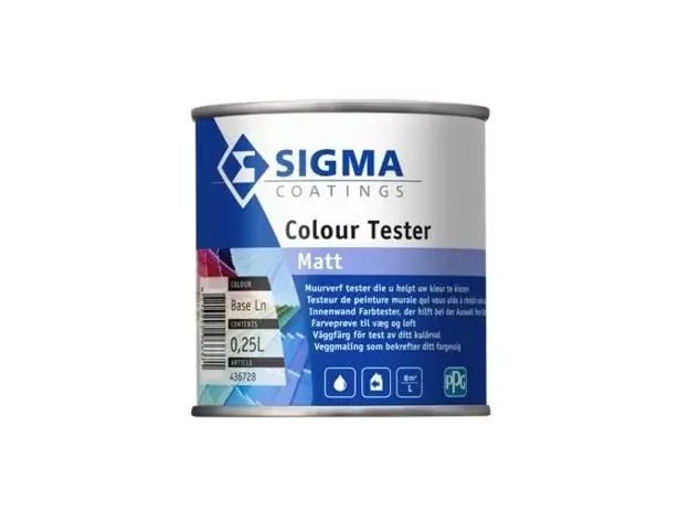 Sigma Colour Tester Matt | Matte Muurverf Kleurtester-250 ML - Wit Bestseller