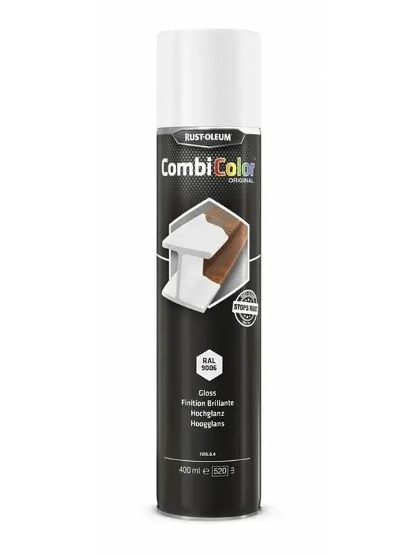 Rust-Oleum Combicolor 7315 Hoogglans Aluminium RAL9006 Spuitbus-400 ML Meest Verkocht