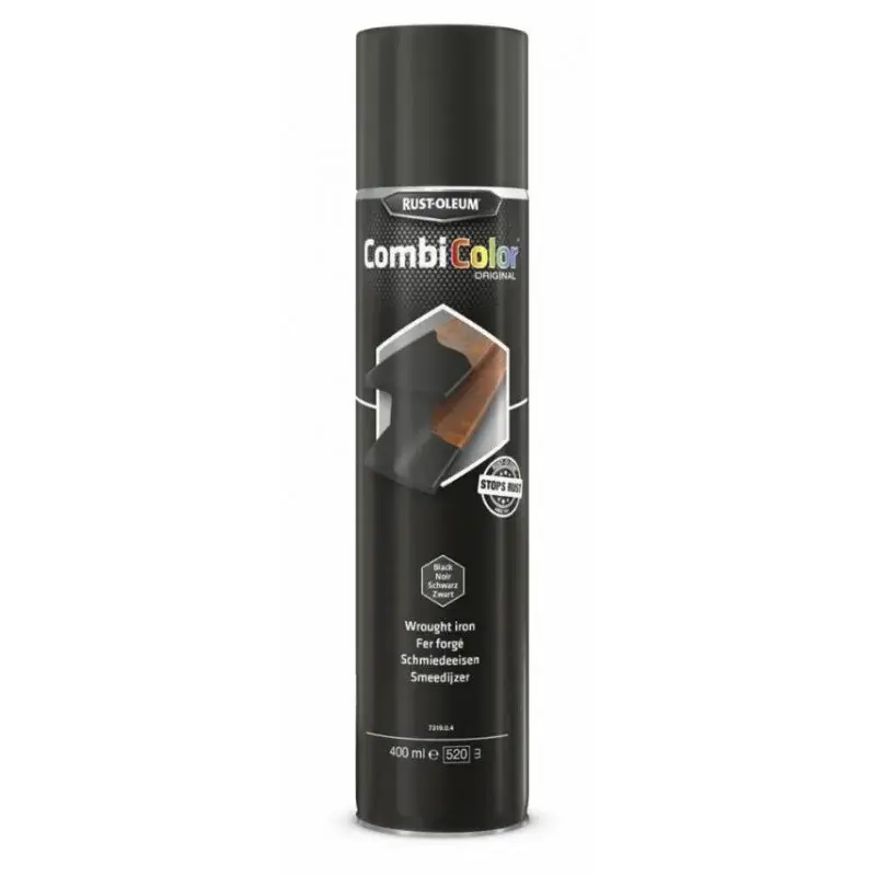 Tijdelijk Beschikbaar Rust-Oleum Combicolor 7319 Smeedijzer Zwart RAL9005 Spuitbus-400 ML