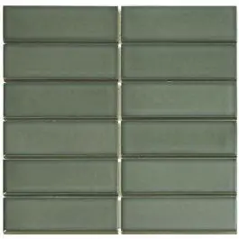 The Mosaic Factory Barcelona Rechthoek Forest Green Glanzend 4,5x14,5 cm Aanbieding