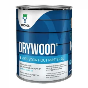 Aanbieding Drywood Verf Voor Hout Master Glans | Dekkende Houtverf-1 LTR - Wit