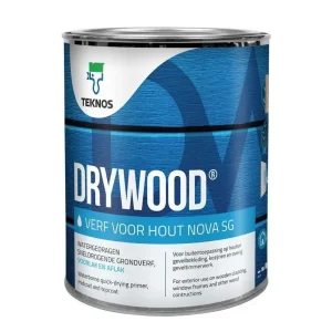 Drywood Verf Voor Hout Nova Zijdeglans | Dekkende Houtverf-1 LTR - Wit Alleen Vandaag