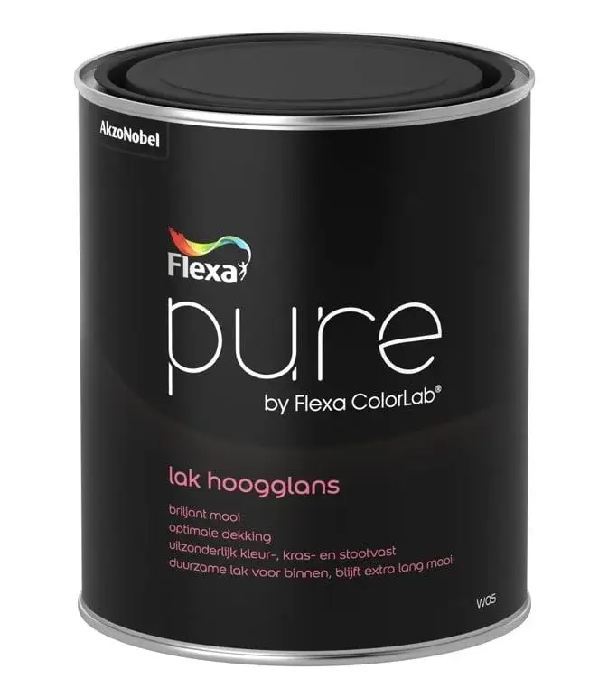 Betrouwbaar Flexa Pure Lak Hoogglans-1 LTR - Wit