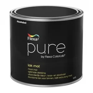 Actieprijs Flexa Pure Lak Mat-500 ML - Wit