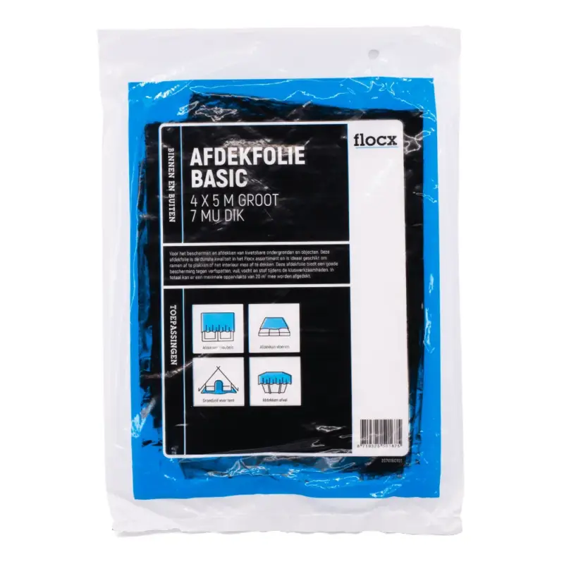 Flocx Afdekfolie Basic-4mtr x 5 mtr Exclusieve Aanbieding