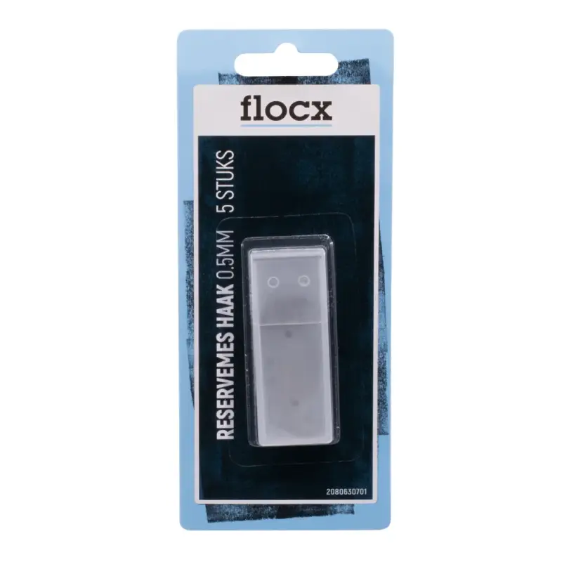 Voordeelprijs Flocx Reservemes Haak vorm - 5 stuks-0.5mm