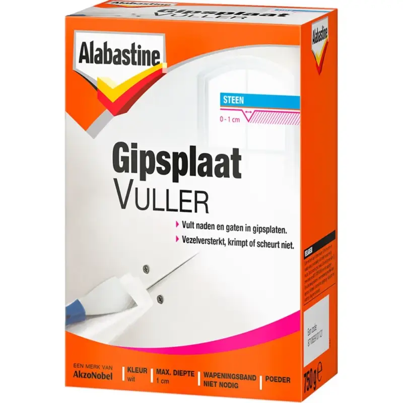 Alabastine Gipsplaat Vuller Poeder-750 GR - Wit Favoriet