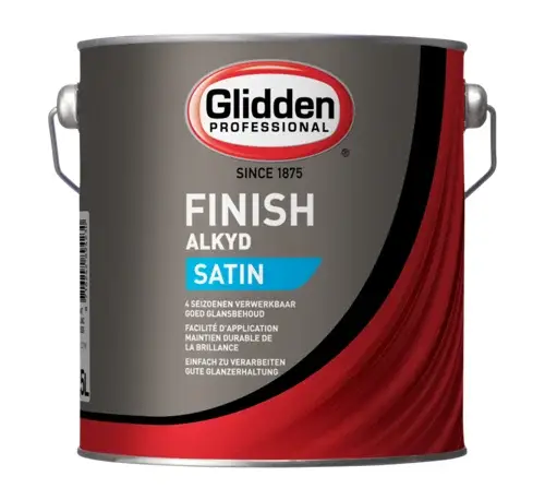 Veilige Betaling Glidden Alkyd Finish Satin | Zijdeglans Lakverf Buiten-2,5 LTR - Wit