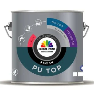 Global Paint PU Top Finish Gloss | Hoogglans Lakverf Binnen & Buiten-500 ML - Wit Op = Op