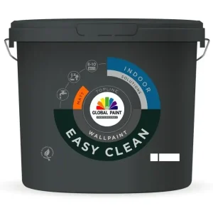 Korting Global Paint Easy Clean Wallpaint | Reinigbare Matte Muurverf-1 LTR - Wit