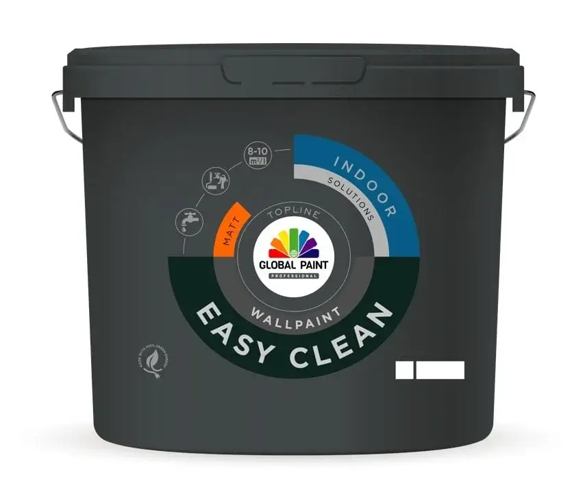 Korting Global Paint Easy Clean Wallpaint | Reinigbare Matte Muurverf-1 LTR - Wit