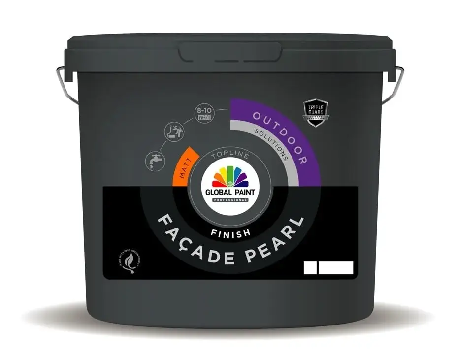 Global Paint Facade Pearl Finish Matt | Matte Gevelverf-5 LTR - Wit Dagaanbieding