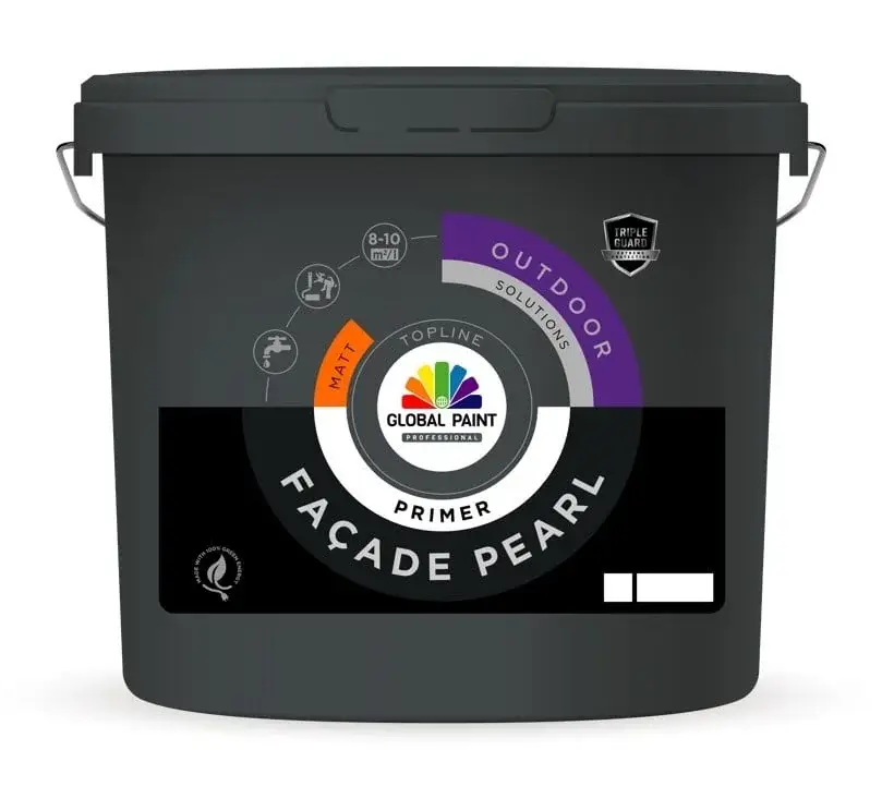 Exclusieve Aanbieding Global Paint Facade Pearl Primer | Matte Gevelprimer-5 LTR - Wit