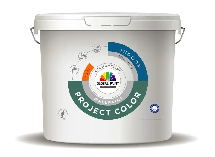 Global Paint Project Color | Matte Muurverf-2,5 LTR - Wit Laatste Kans