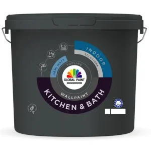 Global Paint Kitchen & Bath | Matte Schimmelwerende Muurverf-1 LTR - Wit Superprijs