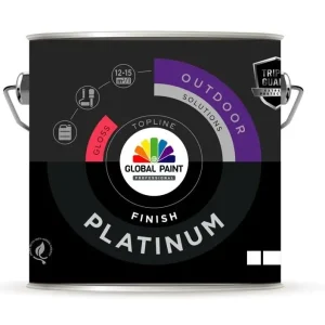 Veilige Betaling Global Paint Platinum Finish Gloss | Hoogglans Lakverf Buiten-500 ML - Wit