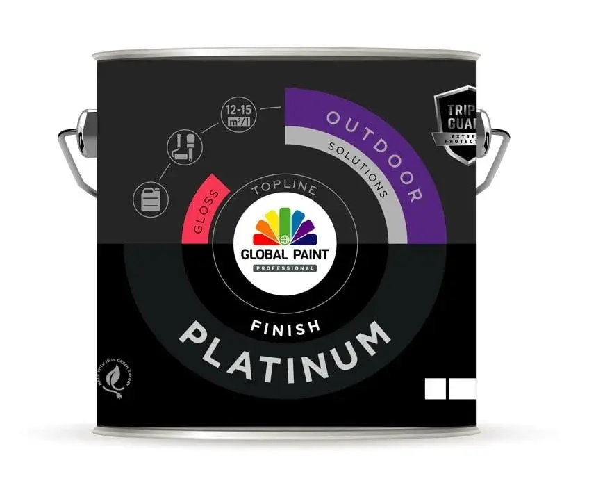 Veilige Betaling Global Paint Platinum Finish Gloss | Hoogglans Lakverf Buiten-500 ML - Wit