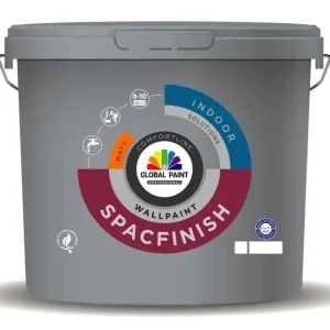 Betrouwbaar Global Paint Spacfinish | Matte Muurverf en Plafondverf-2,5 LTR - Wit
