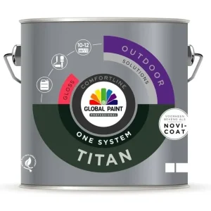 Global Paint Titan One System Gloss | Hoogglans Grond- & Lakverf-500 ML - Wit Must-Have