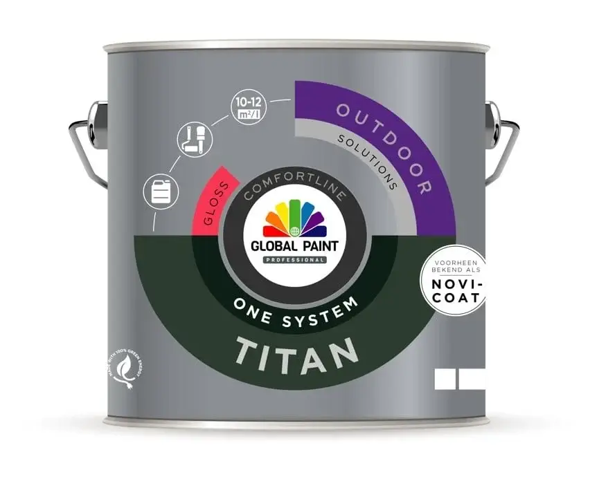 Global Paint Titan One System Gloss | Hoogglans Grond- & Lakverf-500 ML - Wit Must-Have