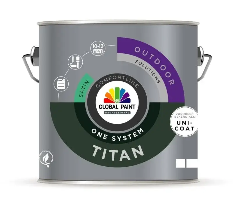 Bestel Nu Global Paint Titan One System Satin | Zijdeglans Eén-pot-systeem-500 ML - Wit