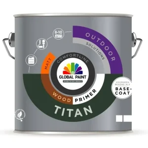 Gecertificeerd Global Paint Titan Woodprimer | Grondverf Buiten-1 LTR - Wit