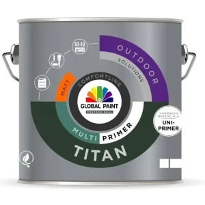 Global Paint Titan Multiprimer | Grondverf Buiten-500 ML - Wit Laatste Versie