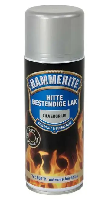 Hete Deal Hammerite Hittebestendige Lak Zilvergrijs Spuitbus-400 ML