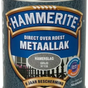 Nu Kopen Hammerite Metaallak Hamerslag Grijs H118-250 ML