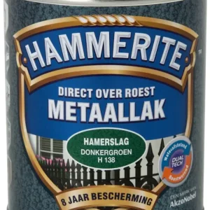Hammerite Metaallak Hamerslag Donkergroen H138-250 ML Dagaanbieding