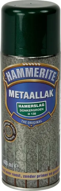 Seizoensaanbieding Hammerite Metaallak Hamerslag Donkergroen H138 Spuitbus-400 ML