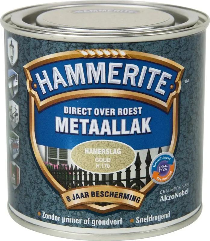 Favoriet Hammerite Metaallak Hamerslag Goud H170-250 ML