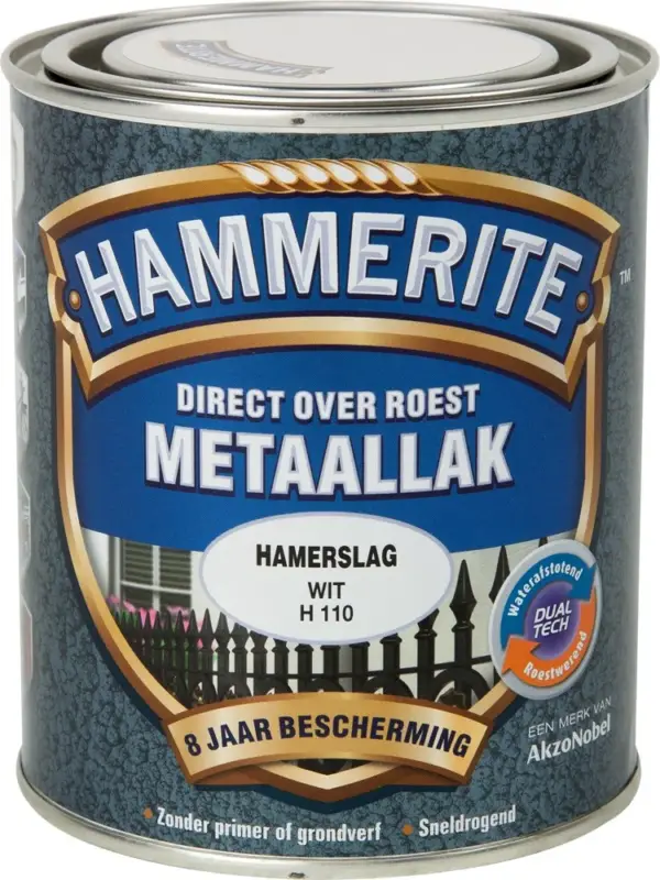 Veilige Betaling Hammerite Metaallak Hamerslag Wit H110-250 ML