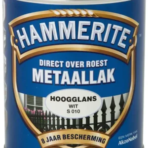 Finale Uitverkoop Hammerite Metaallak Hoogglans Wit S010-250 ML