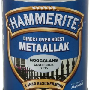 Express Levering Hammerite Metaallak Hoogglans Zilver S015-250 ML