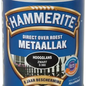 Lage Prijs Hammerite Metaallak Hoogglans Zwart S060-250 ML