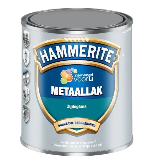 Hammerite Metaallak Zijdeglans-1 LTR - Wit Hoge Kwaliteit