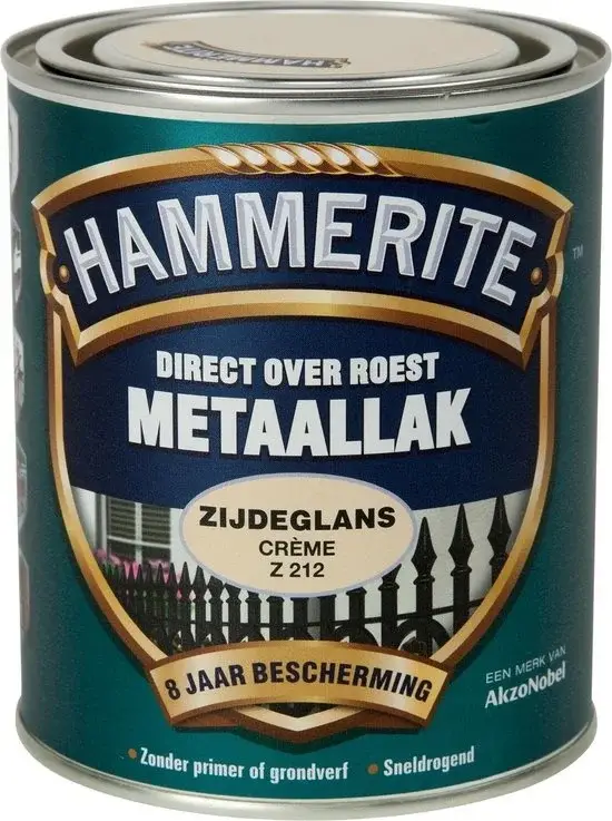 Flitsaanbieding Hammerite Metaallak Zijdeglans Creme Z212-250 ML