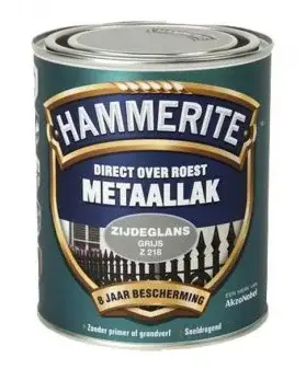 Aanbieding Hammerite Metaallak Zijdeglans Grijs Z218-250 ML