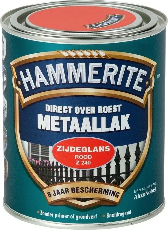 Hammerite Metaallak Zijdeglans Rood Z240-250 ML Fabrieksprijs