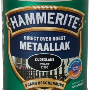 Shop Nu Hammerite Metaallak Zijdeglans Zwart Z260-250 ML