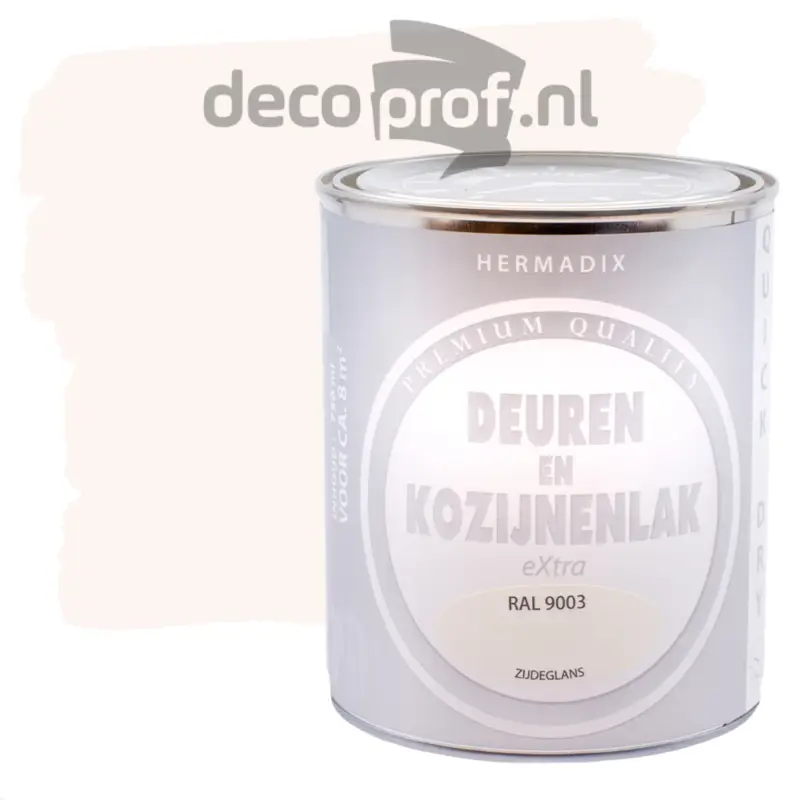 Favoriet Hermadix Deuren&Kozijnenlak Extra Zijdeglans RAL9003-750 ML