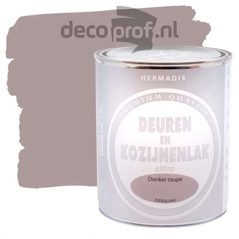 Hermadix Deuren&Kozijnenlak Extra Zijdeglans Donker Taupe-750 ML Laatste Kans