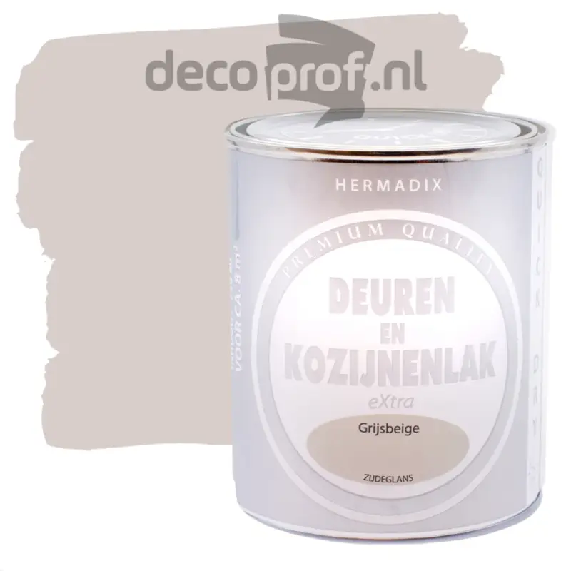 Hermadix Deuren&Kozijnenlak Extra Zijdeglans Grijsbeige-750 ML Superprijs