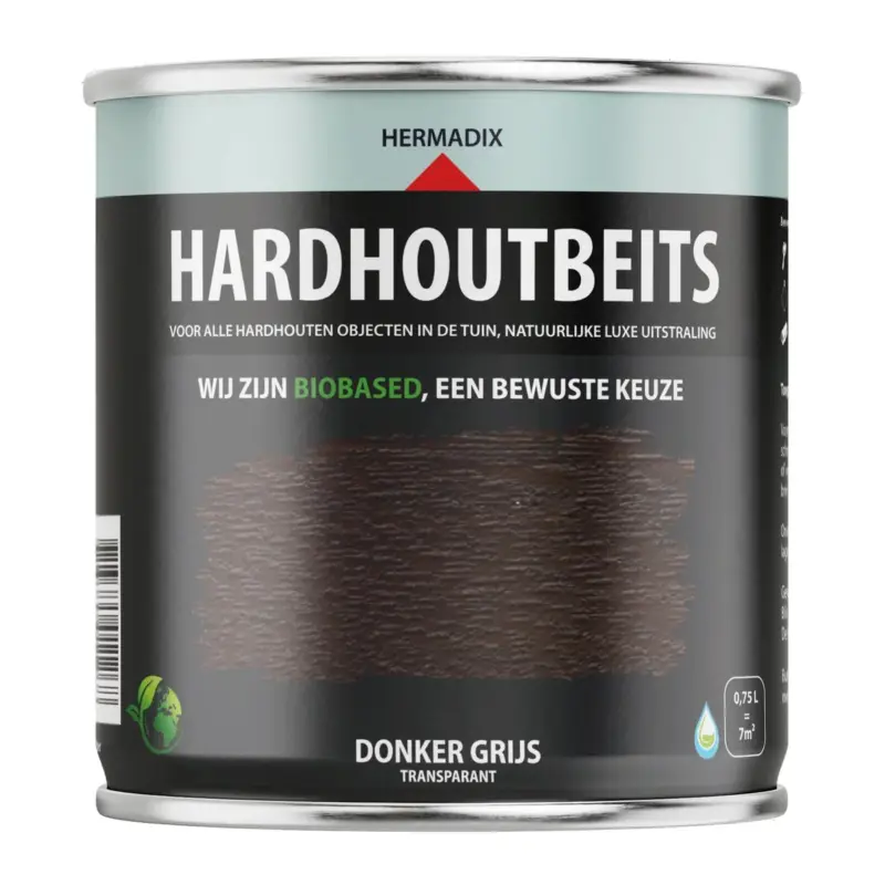 Rechtstreeks Van De Fabrikant Hermadix Hardhoutbeits Donkergrijs-750 ML