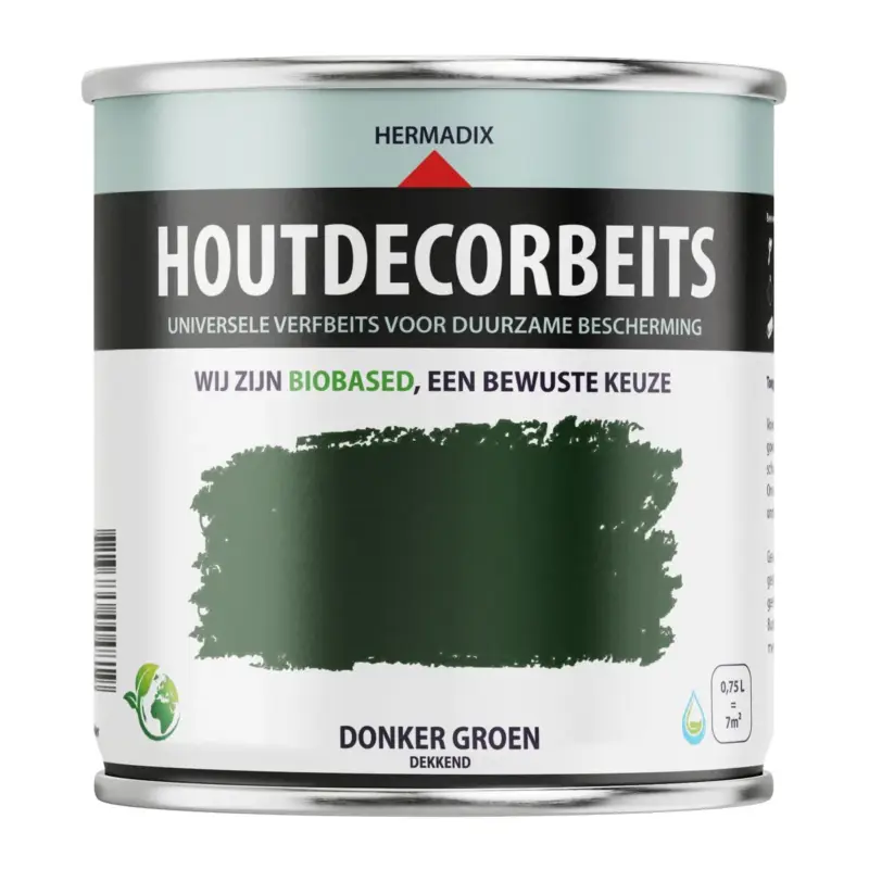 Lage Prijs Hermadix Houtdecor Dekkend Donkergroen 623-750 ML