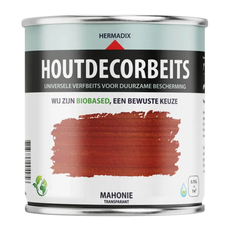 Hoge Kwaliteit Hermadix Houtdecor Transparant Mahonie 654-750 ML