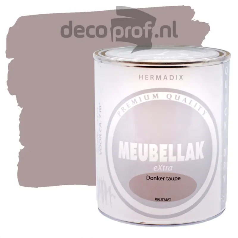 Uitverkoop Hermadix Meubellak Extra Krijtmat Donker Taupe-750 ML