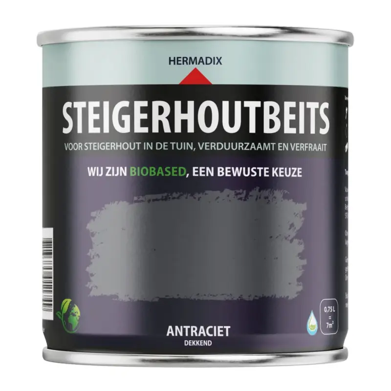 Weekendaanbieding Hermadix Steigerhoutbeits Antraciet-750 ML